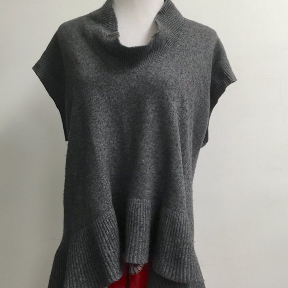 Stella McCartney heather wool cowl sweater i38 M Vintage short sleeve - Picture 1 of 7